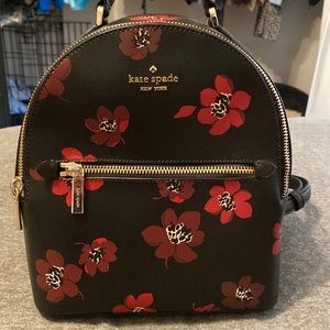 Kate Spade Red Floral Mini Backpack